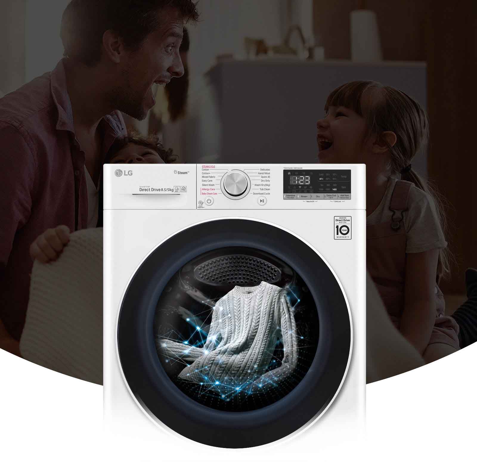 Máy giặt sấy LG Inverter 8.5 kg (FV1408G4W) Lồng Ngang