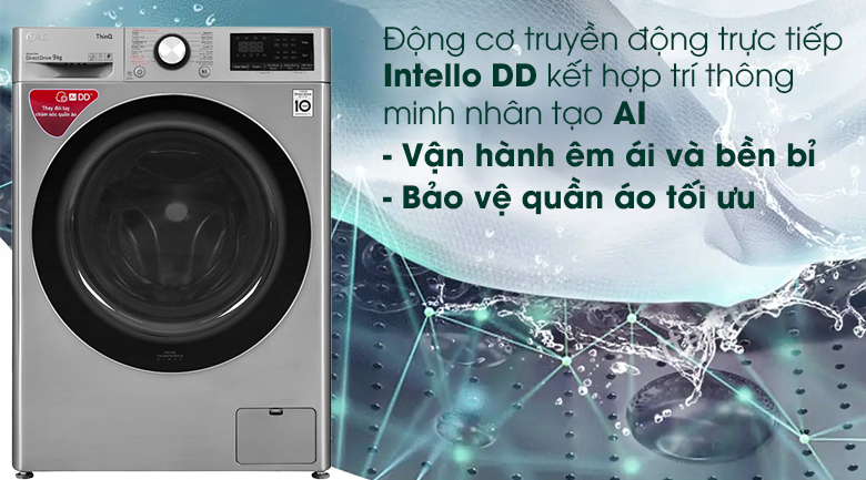 Máy giặt LG Inverter 9 kg (FV1409S2V) chính hãng