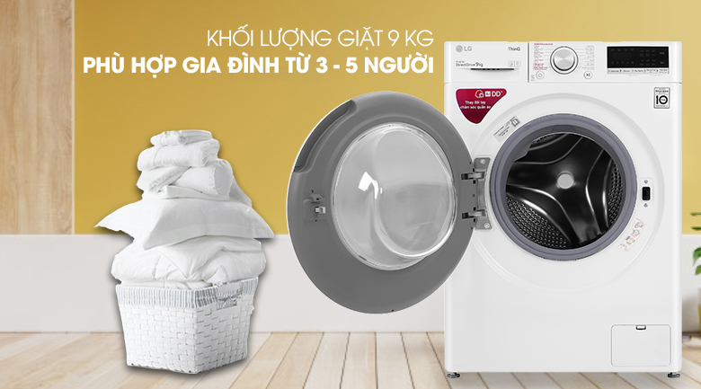 Máy giặt LG Inverter 9 kg FV1409S4W (Lồng ngang) giá tốt nhất tại Hoàng Phát