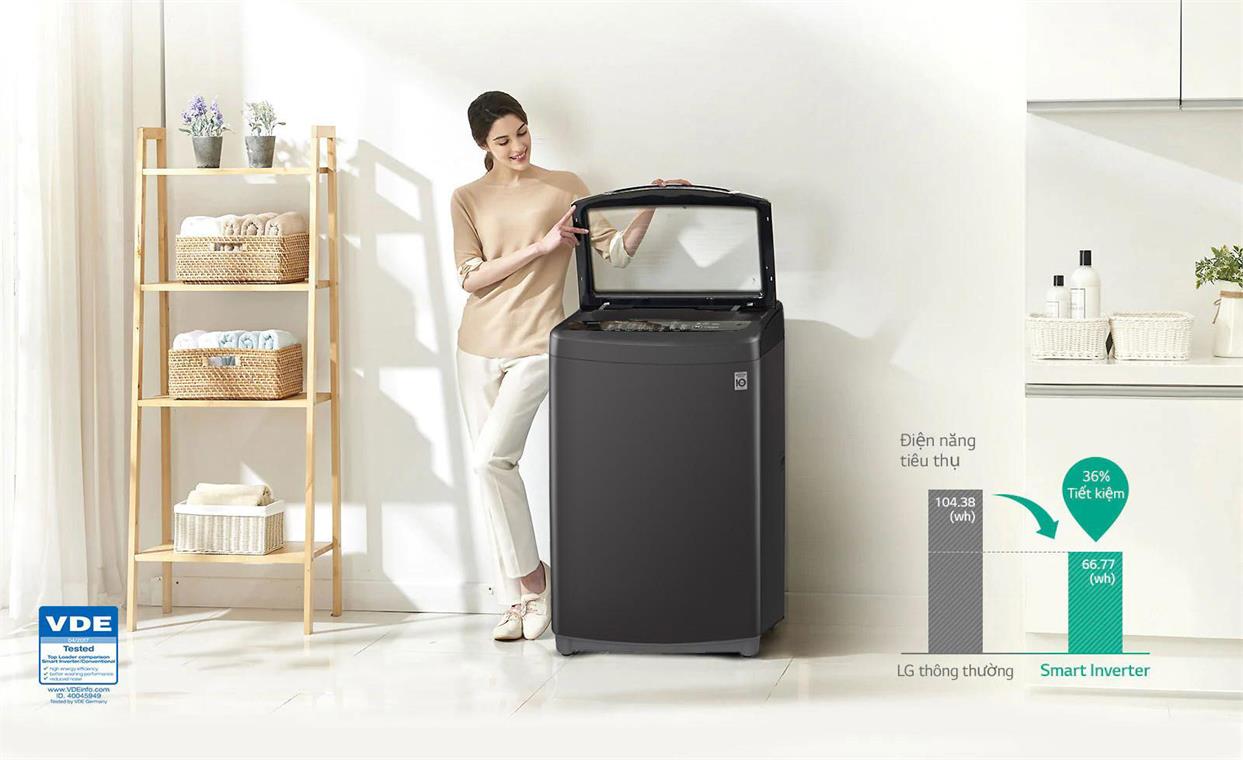 Máy giặt LG Smart Inverter 15.5 kg T2555VSAB 