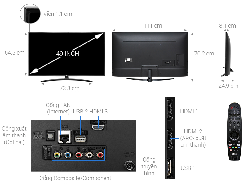 Smart Tivi LG Full HD 49 inch (49UM7400)