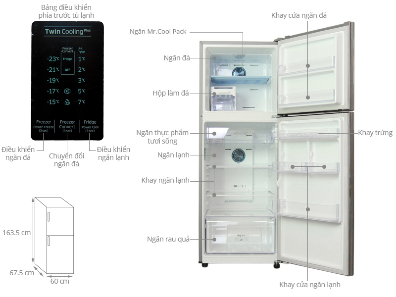 Tủ lạnh Samsung Inverter 299 Lít (RT29K5532S8/SV) 