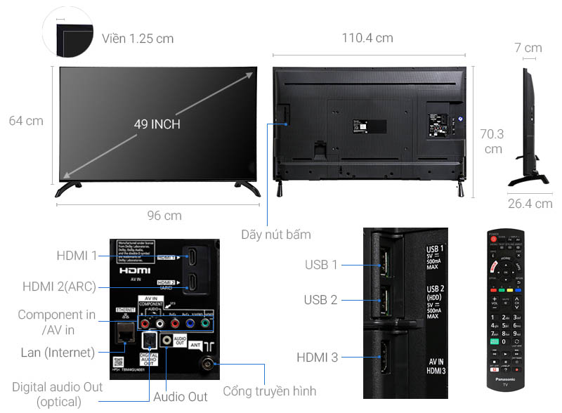 Smart Tivi Panasonic Full HD 49 Inch (49ES500V)