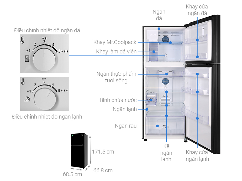 Tủ lạnh Samsung Inverter 360 Lít (RT35K50822C/SV) (2 cánh)