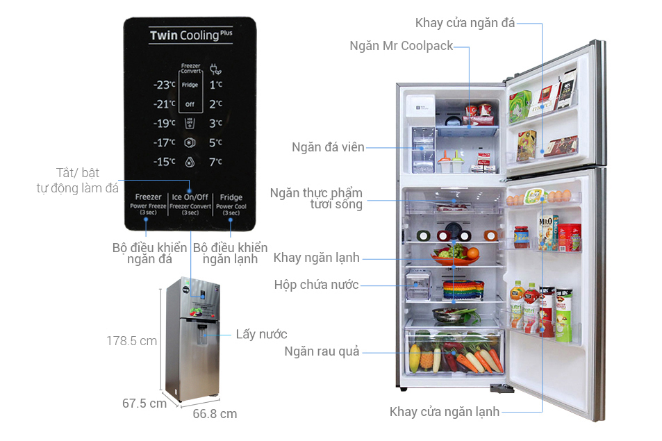 Tủ lạnh Samsung Inverter 380 Lít (RT38K5982SL/SV)