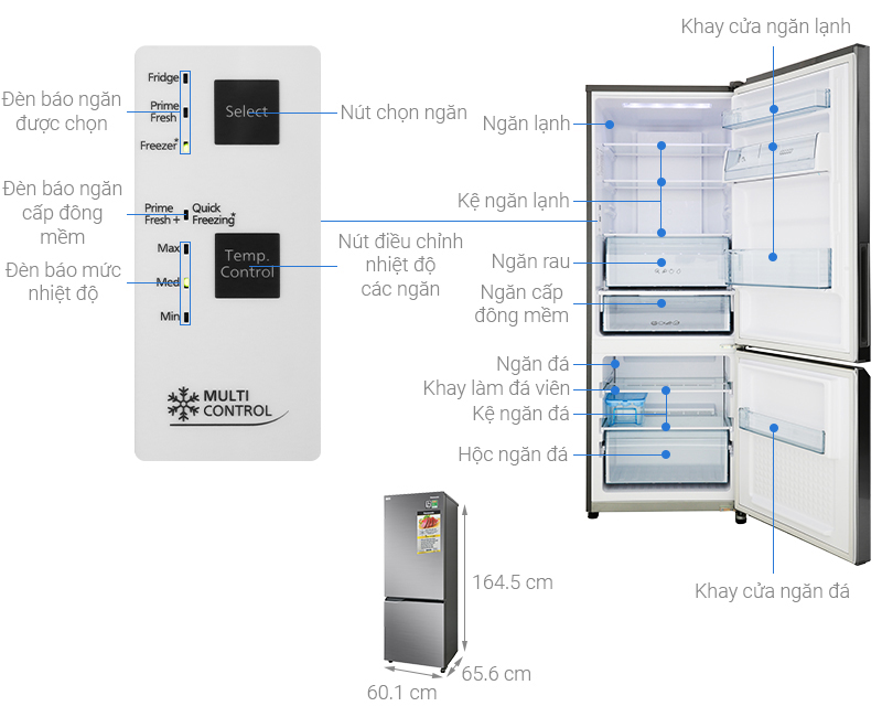 Tủ lạnh Panasonic Inverter 290 Lít (NR-BV320QSVN)