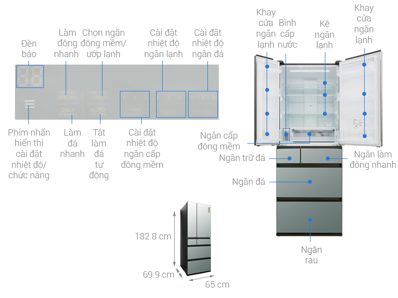Tủ lạnh Panasonic Inverter 491 Lít (NR-F503GT-X2)