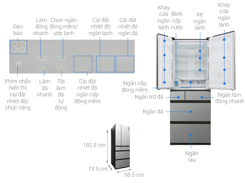 Tủ lạnh Panasonic Inverter 589 Lít (NR-F603GT-X2)