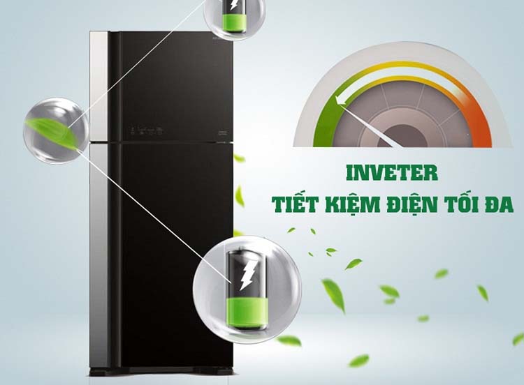 Tủ lạnh Hitachi Inverter 450 Lít (R-FG560PGV8 GBK)
