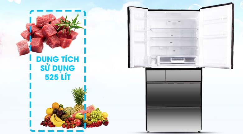 Tủ lạnh Hitachi Inverter 525 Lít (R-X670GV X)