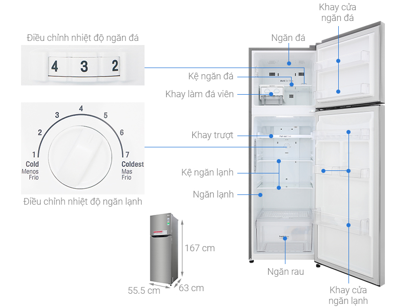 Tủ lạnh LG Inverter 255 Lít (GN-M255PS) giá rẻ