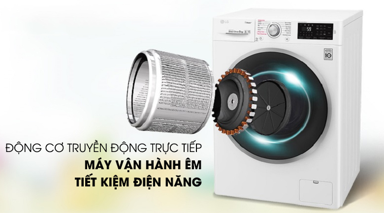 Máy giặt LG Inverter 9kg (FC1409S4W) Lồng Ngang